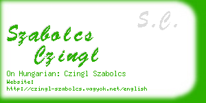 szabolcs czingl business card